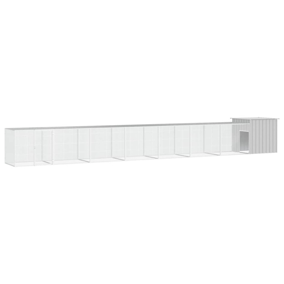 Gallinero de acero galvanizado gris 700x91x100
