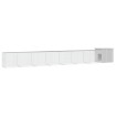 Gallinero de acero galvanizado gris 700x91x100 cm