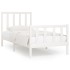 Estructura de cama madera maciza de pino blanco 100x200