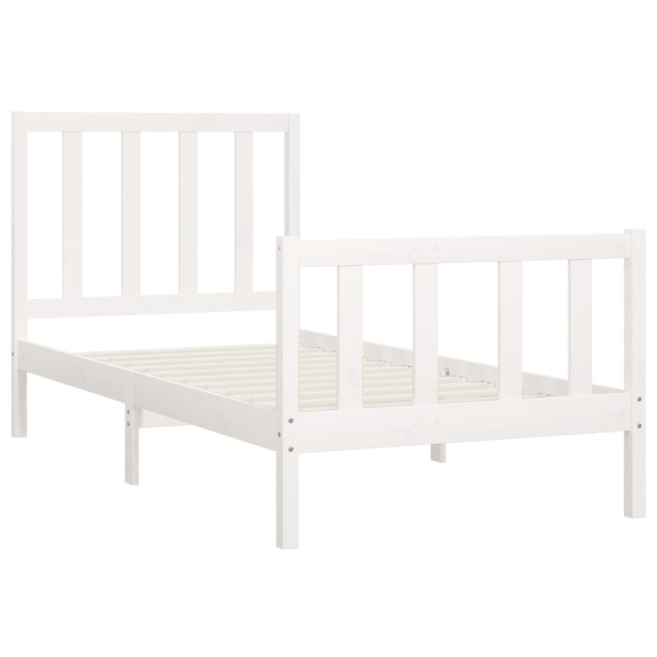 Estructura de cama madera maciza de pino blanco 100x200
