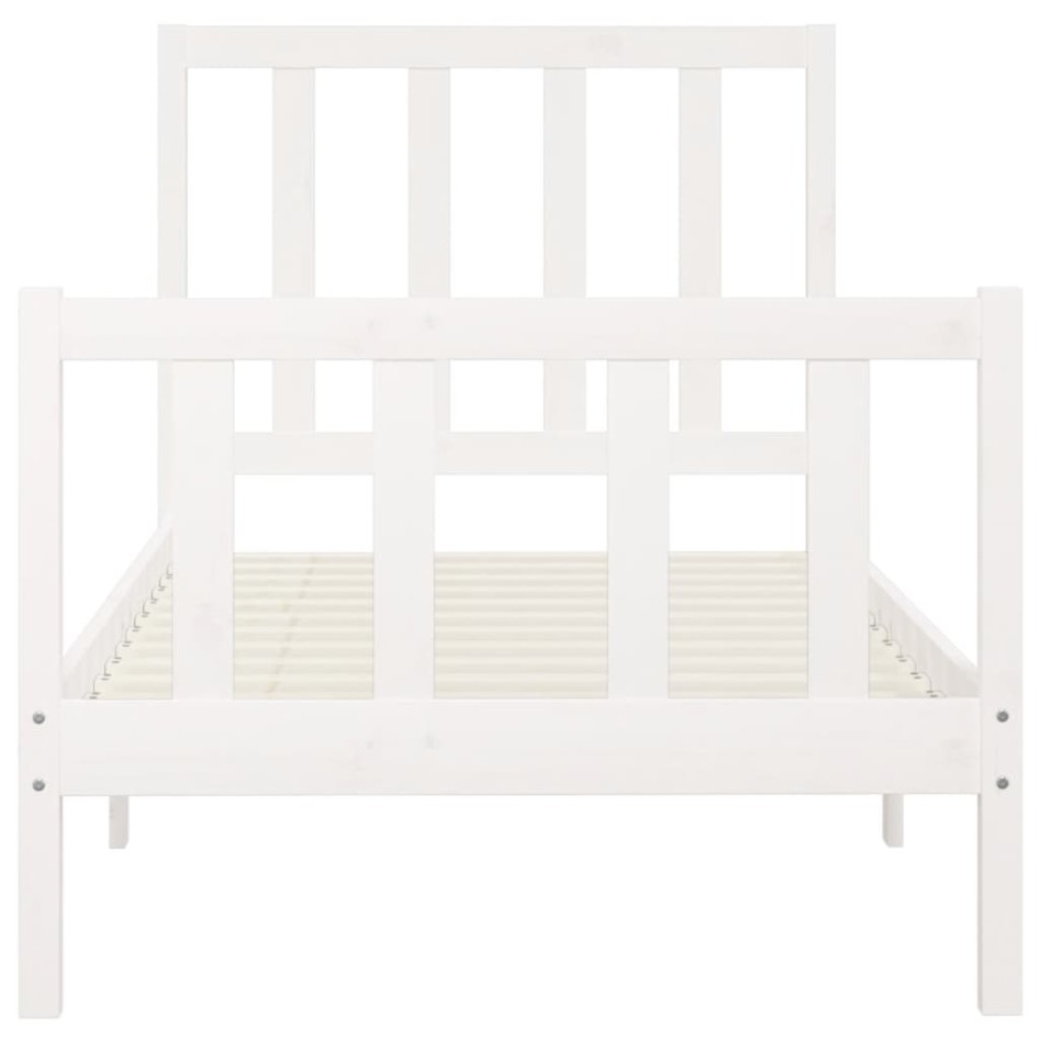 Estructura de cama madera maciza de pino blanco 100x200