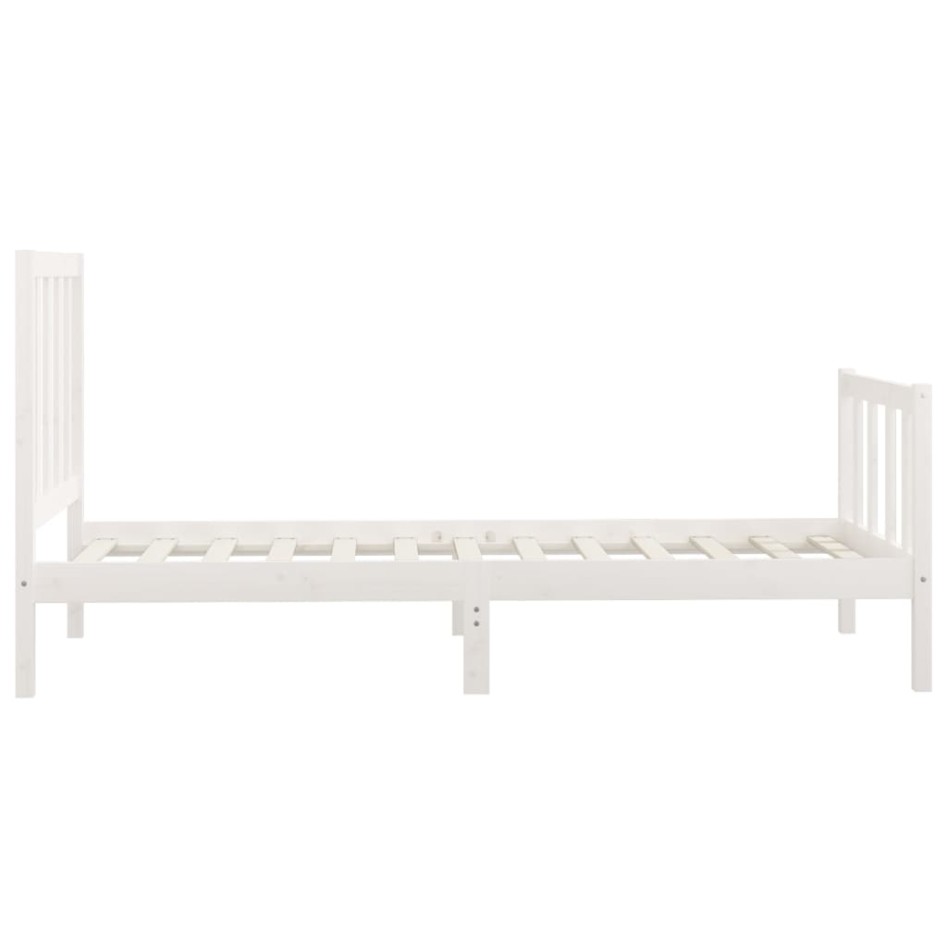 Estructura de cama madera maciza de pino blanco 100x200