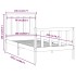 Estructura de cama madera maciza de pino blanco 100x200
