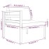 Set muebles de jardín 3 pzas y cojines aluminio gris