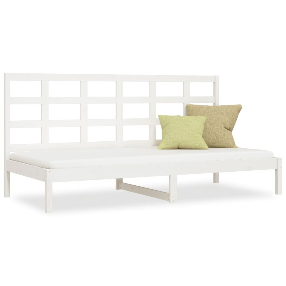 Sofá cama sin colchón madera maciza de pino blanco 80x200