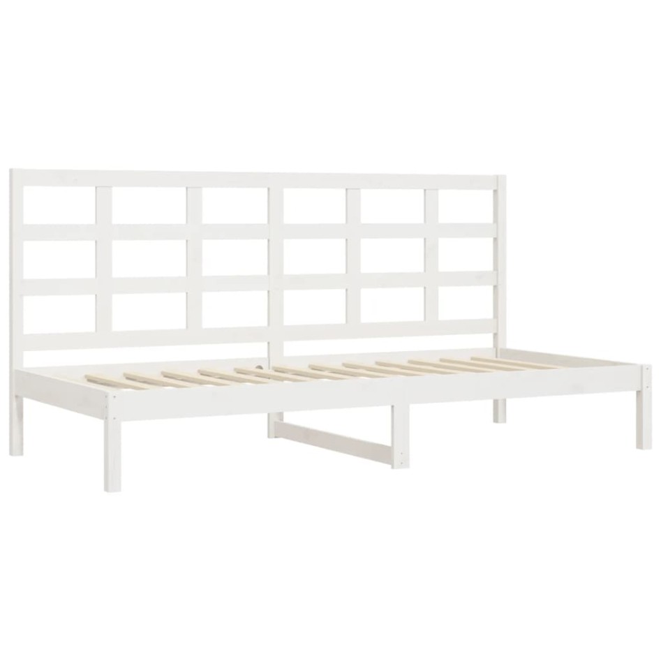 Sofá cama sin colchón madera maciza de pino blanco 80x200