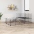 Jaula para mascotas de 44 paneles puerta acero negro 35x35