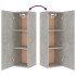 Set de muebles de TV 4 pzas madera contrachapada gris