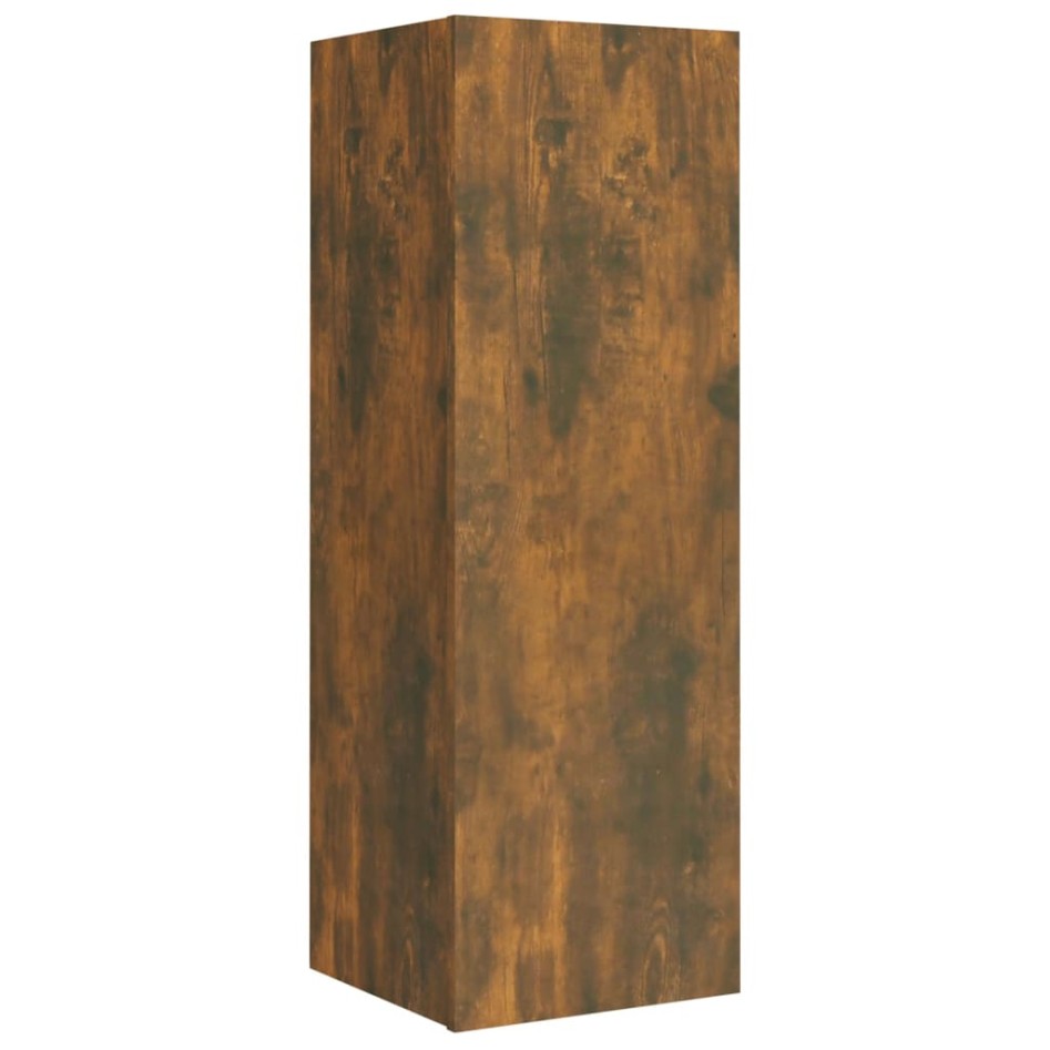 Set de muebles de TV 4 pzas madera contrachapada roble