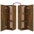 Set de muebles de TV 4 pzas madera contrachapada roble