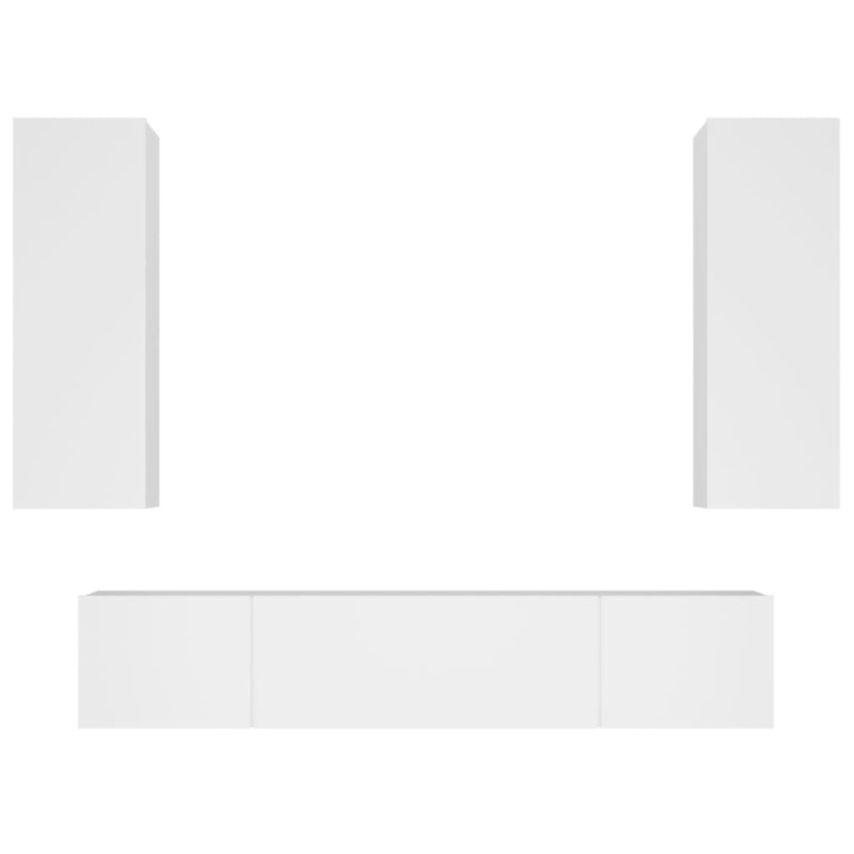 Set de muebles para TV 4 piezas madera contrachapada