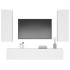 Set de muebles para TV 4 piezas madera contrachapada