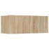 Set de muebles para TV 7 pzas madera contrachapada roble