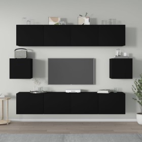 Set de muebles para TV 6 piezas madera contrachapada