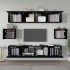 Set de muebles para TV 6 piezas madera contrachapada