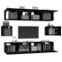 Set de muebles para TV 6 piezas madera contrachapada