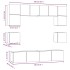 Set de muebles de TV 8 pzas madera contrachapada gris