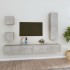 Set de muebles de TV 5 pzas madera contrachapada gris