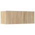 Set de muebles para TV 5 pzas madera contrachapada roble