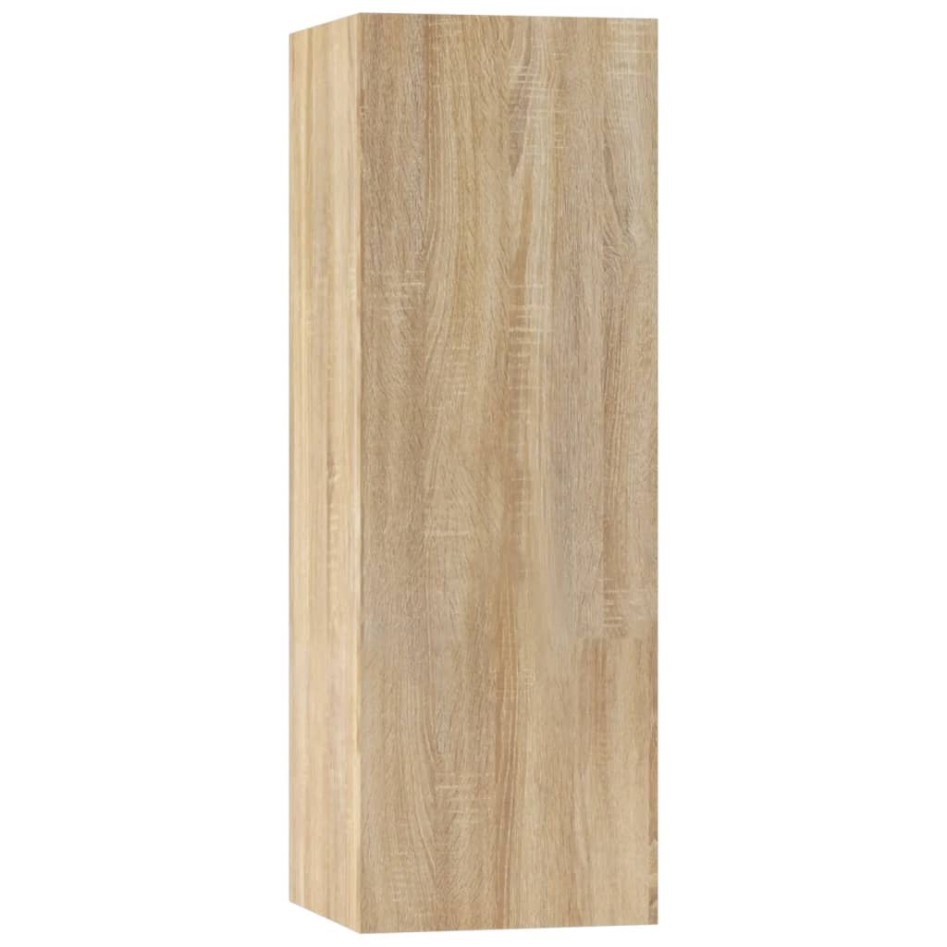 Set de muebles para TV 5 pzas madera contrachapada roble