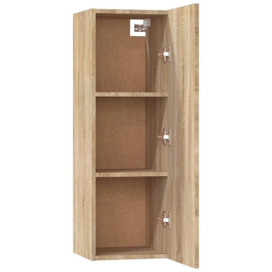 Set de muebles para TV 5 pzas madera contrachapada roble