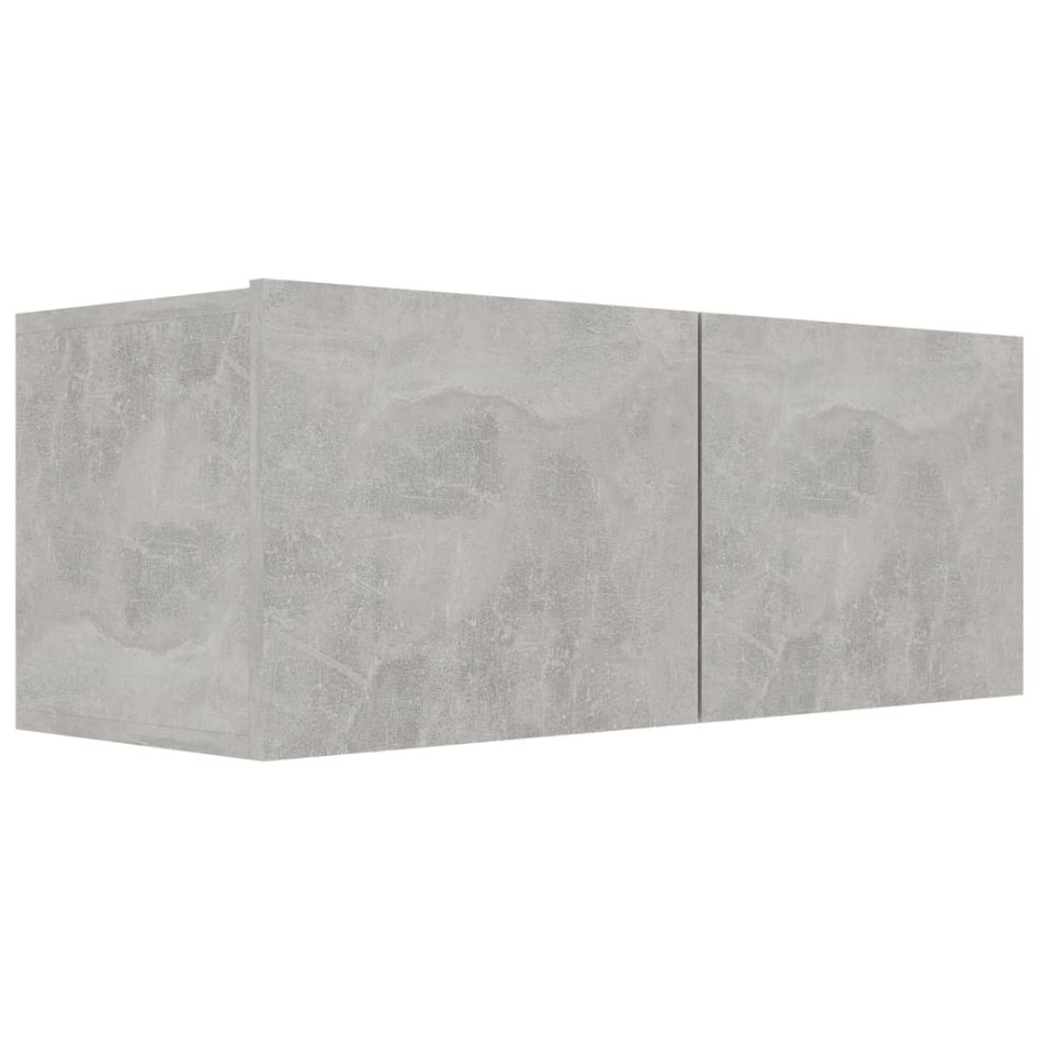 Set de muebles de TV 8 pzas madera contrachapada gris