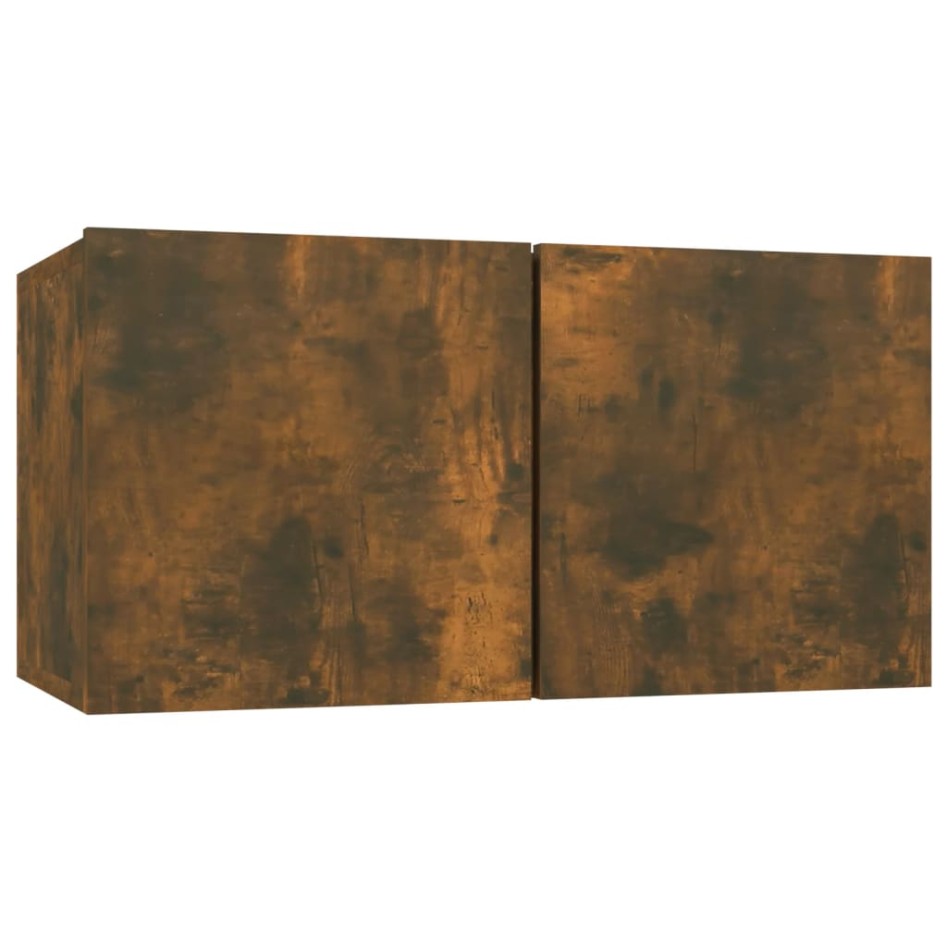 Juego de mueble TV 7 piezas madera contrachapada roble