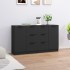 Aparadores 2 uds madera contrachapada negro 60x30x70