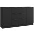 Aparadores 2 uds madera contrachapada negro 60x30x70