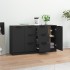 Aparadores 2 uds madera contrachapada negro 60x30x70