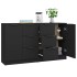 Aparadores 2 uds madera contrachapada negro 60x30x70