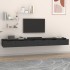 Armarios de pared 2 uds madera contrachapada negro 102x30x20
