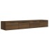 Armarios de pared 2 uds contrachapada marrón roble 68x30x20