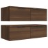 Armarios de pared 2 uds contrachapada marrón roble 68x30x20