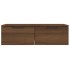 Armarios de pared 2 uds contrachapada marrón roble 68x30x20