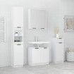 Juego de muebles de baño 4 piezas madera contrachapada blanco