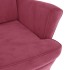 Sillón orejero y taburete de terciopelo rojo