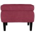 Sillón orejero y taburete de terciopelo rojo