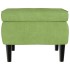Sillón orejero y taburete de terciopelo verde