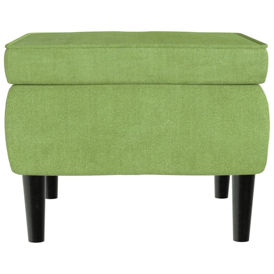 Sillón orejero y taburete de terciopelo verde