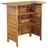 Juego muebles de bar para jardín 5 pzas madera maciza de