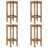 Juego muebles de bar para jardín 5 pzas madera maciza de