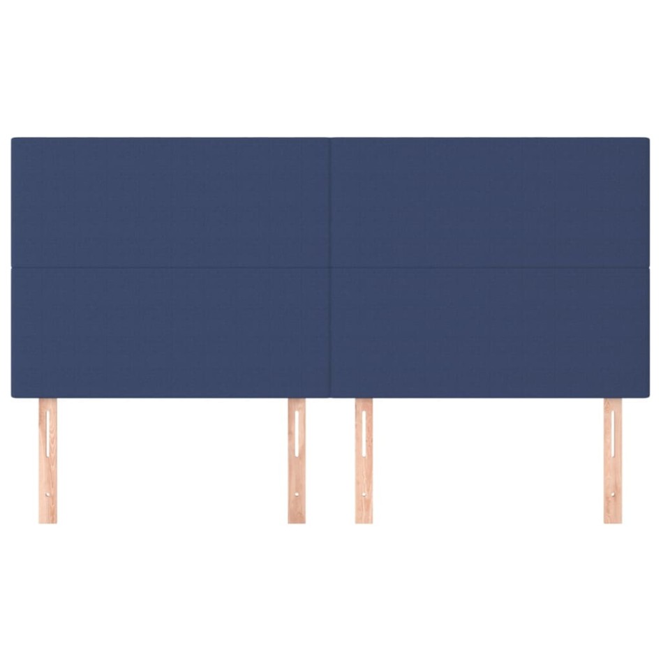 Cabeceros 4 unidades de tela azul 90x5x78/88