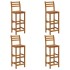 Juego muebles de bar de jardín 5 piezas madera maciza de