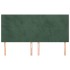 Cabeceros 4 unidades de terciopelo verde oscuro 80x5x78/88