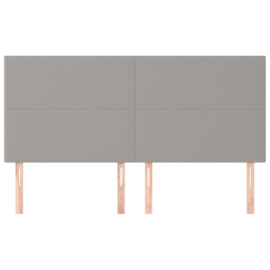 Cabeceros 4 unidades de tela gris claro 90x5x78/88