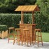 Juego muebles de bar de jardín 5 piezas madera maciza de