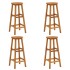 Juego muebles de bar de jardín 5 piezas madera maciza de