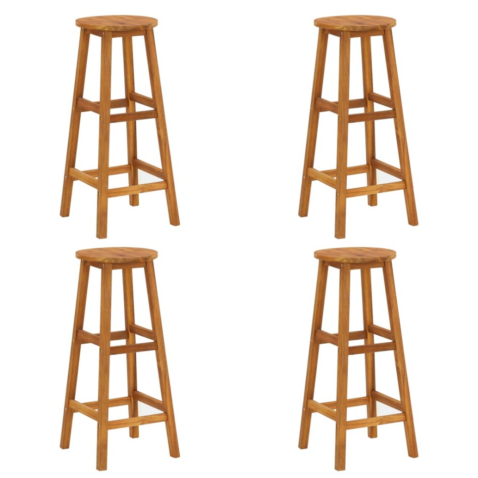 Juego muebles de bar de jardín 5 piezas madera maciza de