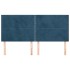 Cabeceros 4 unidades de terciopelo azul oscuro 80x5x78/88